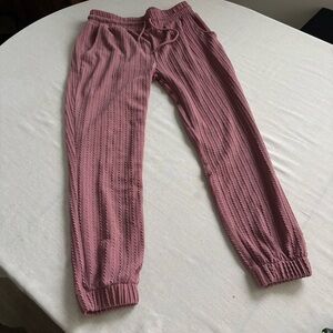 One Step Up Textured Pink Ankle Jogger Sweatpants Women’s M